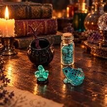 Miniature Magic Alchemy Ornament Set Model, Mini Frog And Fantasy Small Decor, Vintage Magic Theme Desktop Figurines - one-size - View 4
