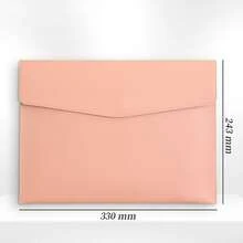Leather A4 Document Bag, Student Exam Paper File Folder, Thickened Waterproof Material With Snap Button, Office Contract & Receipt Holder, Portable Large Capacity Handheld Document Bag - Single Piece - View 6