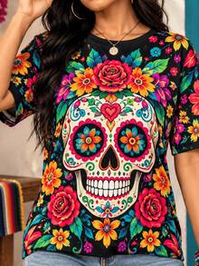 Plus Size Sleep Tops - Multicolor - View 2