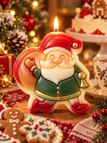 Santa Claus Hanging Ornament Silicone Mold, Cartoon Santa With Gift Bag Mold, For Aromatherapy Wax Tablets, Soap, Epoxy Resin, Christmas Tree Pendants And Handmade Holiday Decorations - Santa Claus Silicone Mold for Christmas Ornaments - View 4