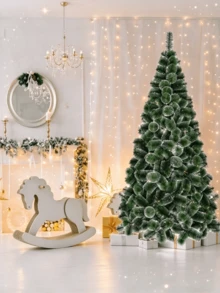 Snow-Dusted Artificial Christmas Tree In Multiple Sizes. Boasts Dense, Fluffy Branches With Natural, Realistic Snow Effect. Comes With A Stable Stand For Easy Assembly. Great For Home And Shop Decor To Build A Rich Christmas Vibe. - Multicolor - View 6