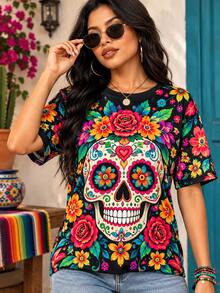 Plus Size Sleep Tops - Multicolor - View 1