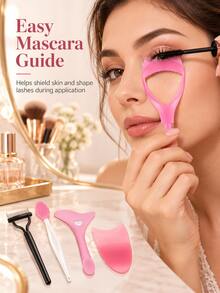 Eyelash Tool Set, Eyelash Comb And Brush, Create Natural Eyelash Makeup Effect, Reusable, Mascara Set, False Eyelash Trimming Tool, Eyelash Separator Tool, Professional Tool, Create Natural Makeup Look - Multicolor - View 5