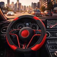 1 Buah Sarung Setir Mobil Universal, Jaring Bernapas Anti Selip Pegangan Lembut, Pelindung Setir yang Nyaman dan Tahan Keringat, Aksesori Interior Mobil Sepanjang Musim untuk Sedan SUV - MultiWarna - View 14