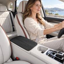 1pc PU Leather Car Armrest Pad - Minimalist Stitching Breathable Non-Slip, Center Console Protector, All-Season Use, Elastic Fit Easy Installation, Car Interior Accessory - Multicolor - View 4