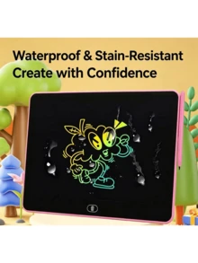Tablet Tulis LCD 16 inci, Papan Gambar Elektronik, Bantalan Gambar yang Dapat Dihapus dengan Stylus, Papan Gambar Tulisan Tangan Multi-Warna untuk Anak-Anak & Dewasa, Buku Catatan Sketsa Portabel yang Dapat Digunakan Kembali, Hadiah - MultiWarna - View 1