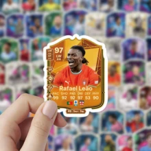 FIFA 60pcs Football Star Trading Card Stickers, Football Player Pattern Sticker Set, Colorful Sports Card Style Waterproof Polyethylene Stickers, Suitable For Laptops, Phones, Water Bottles And Luggage - Sticker - View 2