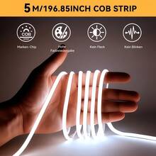 LQHZMYY 1pc COB LED Strip Light, 5V Low Voltage USB Powered, Compatible With Power Bank, Laptop, USB Power Adapter. Equipped With 501 On/Off Switch, No Need To Repeatedly Unplug, Control Light On/Off Anytime. Suitable For Daily Lighting, Home Decor, Bedroom Vanity, TV Backlight, Halloween And Other Holiday Decorations - Multicolor - View 10