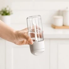 8/6/5/3/2/1 buah Stoples Bumbu Kaca Tertutup Rapat dengan Tutup Sendok Terintegrasi, Wadah Bumbu Plastik Tahan Lembap, Tutup Transparan, Cocok untuk Dapur Rumah, Ideal untuk Menyimpan Rempah dan Bumbu - MultiWarna - View 8