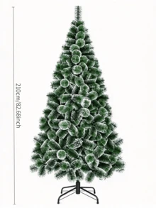 Snow-Dusted Artificial Christmas Tree In Multiple Sizes. Boasts Dense, Fluffy Branches With Natural, Realistic Snow Effect. Comes With A Stable Stand For Easy Assembly. Great For Home And Shop Decor To Build A Rich Christmas Vibe. - Multicolor - View 14