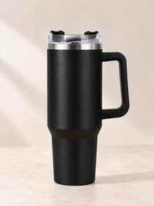 1200ml Double-Layer Stainless Steel Vacuum Insulated Water Bottle, Suitable For Outdoor Sports And Automotive Use, Comes With Large Capacity Cup And Plastic Straw - Multicolor - View 10