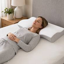 Butterfly-Shaped Cervical Pillow, Ergonomic Design Sleep Pillow, C-Shaped/Dual Height Adjustable, Suitable For Side Sleeping, Back Sleeping, Sleep Aid, Travel, Bedding, Applicable For Airplane, Car, Bus, Train, Office, Camping And Long-Distance Flight Sleep, Foldable Multi-Functional - Neck Pillow - View 5