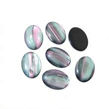 5-20pcs 13x18mm 18X25mm 30x40mm Oval Black Shell Color Flat Back Resin Cabochons Cameo DIY Jewelry Making Accessories - Resin Card Gem - View 4