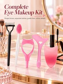 Eyelash Tool Set, Eyelash Comb And Brush, Create Natural Eyelash Makeup Effect, Reusable, Mascara Set, False Eyelash Trimming Tool, Eyelash Separator Tool, Professional Tool, Create Natural Makeup Look - Multicolor - View 2
