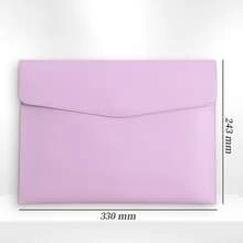 Leather A4 Document Bag, Student Exam Paper File Folder, Thickened Waterproof Material With Snap Button, Office Contract & Receipt Holder, Portable Large Capacity Handheld Document Bag - Single Piece - View 9