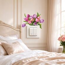 4 miếng dán công tắc đèn hoa văn trang nhã, decal dán tường hoa vẽ tay, tự dính, có thể tháo rời, trang trí phòng dễ dàng, nghệ thuật trang trí bảng công tắc, thích hợp cho phòng tắm, nhà bếp. - 4pcs - Xem 9