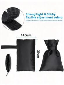 Thickened Waterproof Faucet Cover, Black Insulated Anti-Freeze Protective Sleeve, Winter Outdoor Faucet Guard, Adjustable Hook And Loop Anti-Freeze Sock, Suitable For Garden, Yard, Patio, Home Outdoor Faucet Pipe, Cold, Snow, Frost Protection - A - View 4