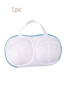 1pc Sturdy Lingerie Laundry Bag - Mesh Washing, Zipper Closure, Suitable For Delicate Clothing, Round Design, Woven Material - View 7