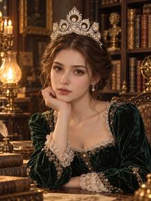 Luxury Silver Pearl Rhinestone Bridal Crown Tiara Wedding Hair Accessories Women Bride For Prom Party Event - Silver - View 2