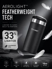 Insulated Travel Mug, Lightweight 18/8 Stainless Steel Leak-Proof Flip Lid, Cup Holder Compatible - Below 0.5L - View 1