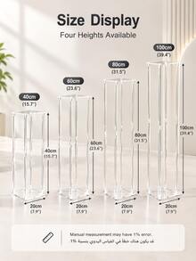 Acrylic Flower Stand Transparent Tall Square Column Vase Geometric Wedding Table Centerpiece Modern Floor Vase Suitable For Party, Banquet, Home And Various Event Decoration - Acrylic Square Flower Stand - View 9