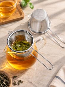 3pcs/2pcs/1pc Stainless Steel Fine Mesh Long Handle Strainer, Reusable Kitchen Food Filtering Basket, Suitable For Tea, Coffee, Herbs, Vegetables, Pasta And Cooking, Household Kitchen Handheld Sieve Drainer Cleaning Tool - Multicolor - View 14