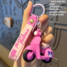 Hasbro 1 Creative Sanrio Cute Motorcycle-Shaped Keychain, Bag Pendant, Car Key Chain. The Cute Appearance Is Combined With Design. The Soft Rubber Material Is Light And Free Of Burden, And The Pendant Structure Is Stable - Multi-color - View 7