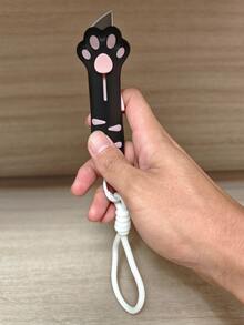 1 dao rọc giấy đa năng thu gọn hình bàn chân mèo dễ thương, lưỡi cong cầm tay mở hộp, tay cầm chống trượt, phù hợp mở kiện hàng tại nhà, làm thủ công, quay lại trường học và phụ kiện bàn làm việc văn phòng - Nhiều kiểu dáng - Xem 1