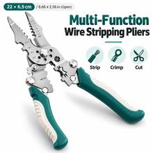 A Foldable Multi-Functional Industrial-Grade Wire Stripper Designed For Electricians. A Durable, Precision-Made Multi-Tool Crafted From High-Carbon Steel, Suitable For Cutting, Crimping, And Stripping Wires, And Ideal For All Electrical Work - A - View 3