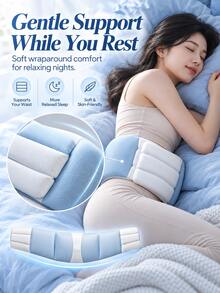Soft Waist Support Cushion, Wraparound Lumbar Pillow For Side Sleeping & Back Sleeping, Bed Rest Support Accessory, Comfortable Sleep Pillow, Mother's Day Christmas Birthday Gift - Multi-color - View 4