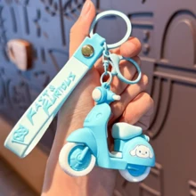 Hasbro 1 Creative Sanrio Cute Motorcycle-Shaped Keychain, Bag Pendant, Car Key Chain. The Cute Appearance Is Combined With Design. The Soft Rubber Material Is Light And Free Of Burden, And The Pendant Structure Is Stable - Multi-color - View 9