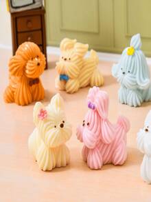 5pcs Resin Miniature Dog Figurines, 6 Styles Total. Mini Dog Micro Landscape Decor Accessories, Exquisite Animal Sculptures, Suitable For Home, Office, Kitchen Desktop Display, And Party Scene Decoration - Multiple Styles - View 7