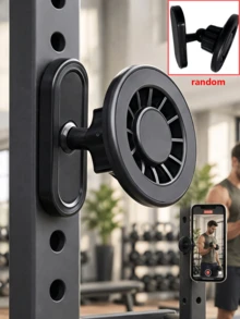 Magnetic Gym Phone Holder, 360° Adjustable Hands-Free Workout Equipment Phone Stand, Magnetic Bracket, Gym Bracket, Phone Holder - Multicolor - View 11