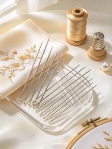 [10pcs/Set]Hand Sewing Needle Set, Gold Tail / Silver Tail 2 Colors Available, Includes 4.5cm+5.3cm Common Sizes, Suitable For Home Sewing, Clothing Repair, Embroidery, Alteration, Patchwork, Cross Stitch And Other Handicraft Scenarios - Hand Sewing Needle - View 1