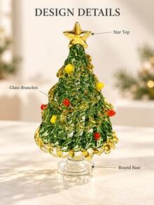 Ornamen Pohon Natal Kaca Kristal, Patung dengan Nilai Koleksi dan Dekoratif, Cocok untuk Pajangan Meja Rumah Saat Liburan, Pilihan Ideal untuk Dekorasi Rumah Orang Dewasa. Cocok untuk Meja Rumah, Pajangan Jendela, dan Menciptakan Suasana Liburan Natal, Juga Dapat Digunakan Sebagai Hadiah Tahun Baru. - Berbagai gaya - View 9