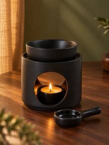 Ceramic Aromatherapy Lamp - Tea Candle Holder And Essential Oil Diffuser With Detachable Bowl, Perfect For Christmas Candles, Christmas Fragrance And Holiday Home Decor, Ideal Christmas Gift - Multi-color - View 6