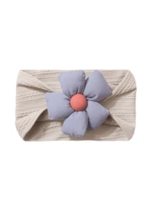 1pc New Solid Color Jacquard Headband Cute Five-Petal Flower Fashionable Soft Thin Hair Accessory - Multicolor - View 17