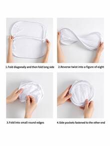 Foldable Laundry Storage Basket; Household Dirty Clothes Bag; Lightweight Large Capacity Design, Nylon Mesh Colorful Laundry Basket; Miscellaneous Storage Basket, Laundry Basket, Laundry Bag - Multicolor - View 3