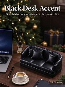 Hadiah Natal 1 Buah Sofa Mini 3 Dudukan Lucu untuk Meja, Dekorasi Meja Kantor Bertema Natal, Figur Sofa Kecil dengan Tekstur Realistis, Cocok untuk Pajangan Meja Kerja, Hadiah Liburan untuk Rekan Kerja - MultiWarna - View 6