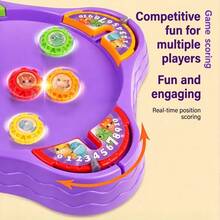 1pc-Dinosaur Battle Top Arena - Multiplayer Spinning Launcher Game, Interactive Collision Combat Toy With Scoreboard, Dinosaur Party Gift For Kids, Hand-Eye Coordination & Reaction Training - Multicolor - View 4