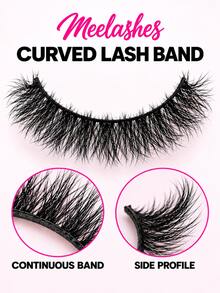 7 Pairs Left & Right Distinguished Full Set False Eyelashes, Realistic Fluffy Voluminous Thick Curly Lashes, European & American Heavy Makeup Style, Easy To Wear For Beginners - View 4