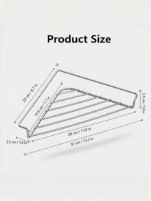 1/2pcs Corner Sink Storage Rack, Kitchen Sink Strainer, Kitchen Accessories, Triangle Kitchen Sponge Holder, Space-Saving, Stainless Steel Material, Waterproof And Rust-Proof, Suitable For Dish Soap, Brushes, Drain Rack And Countertop, Applicable For Kitchen, Restaurant And Home - A - View 11