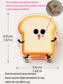 Cute Cartoon Toast Acrylic Bag Clips, Multi-Functional Snack Sealing Clips, Reusable Food Bag Sealers, Suitable For Kitchen Snack Storage, Photo And Memo Paper Fixing - Multicolor - View 8