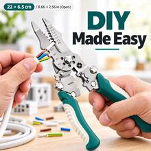 A Foldable Multi-Functional Industrial-Grade Wire Stripper Designed For Electricians. A Durable, Precision-Made Multi-Tool Crafted From High-Carbon Steel, Suitable For Cutting, Crimping, And Stripping Wires, And Ideal For All Electrical Work - A - View 6