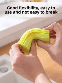 1pc Multi-Groove Cleaning Sponge, High-Density Foam Scrubbing Block, Wet Use, Household Stain Removal Sponge, Suitable For Bathroom, Kitchen, Sink, Wall, Tile, Window, Reusable Absorbent Cleaning Pad, Non-Scratch Surface Cleaning Sponge, Durable Grooved Design, Captures Dust And Dirt, Suitable For Home, Dorm, Apartment Household Cleaning Tools, Easy To Rinse Handheld Washing Sponge, Grey Multi-Function Cleaning Accessory - Multiple Styles - View 7
