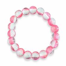 UV Color-Changing Glow-In-The-Dark Bead Bracelet, DIY Red & Blue Macaron Gradient Round Bead Wristband, Glow-In-The-Dark Bracelet Jewelry Gift, Suitable For Family, Friends, Couples, Versatile Fashionable Luxury Gift - Red and Blue - View 5
