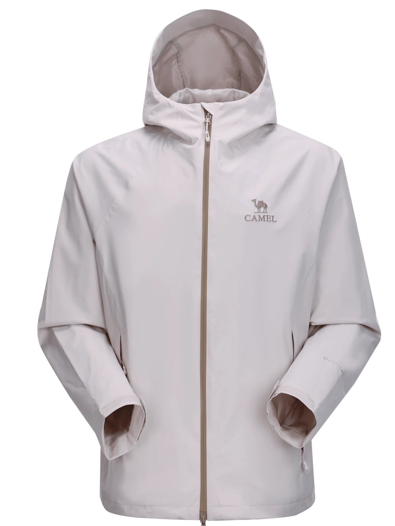 CAMEL CROWN Men's Lightweight Shell Jacket, Waterproof Windproof Hooded Rain Jacket, Outdoor Hiking Coat For Cycling, Camping, Running, Travel And Daily Wear - Gray Card - View 1