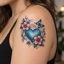 1pc Waterproof Anti-Rub PVC Realistic Butterfly Tattoo Sticker, Suitable For Daily Wear - Multicolor - View 2