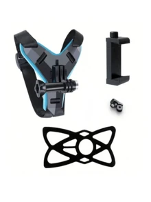 Adjustable Motorcycle Helmet Phone Mount + Anti-Loss Net. Multi-Function Phone Clip Compatible With Hero 12/10/9/8/7 Action Cameras. Motorcycle Helmet Action Camera Mount. Easy Installation, Stable And Anti-Shake Design For Stable Shooting While Riding, Suitable For All Smartphones And Most Action Cameras. A Must-Have For Cycling Enthusiasts - View 10