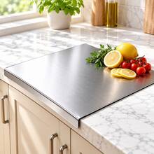 1pc Luxury 304 Stainless Steel Cutting Board, Durable And Mold-Resistant, Essential Kitchen Tool For Home Cooks And Cooking Enthusiasts, Suitable For Cutting Meat, Cheese, Bread, Vegetables And Fruits, Home Gift - Gold - View 8